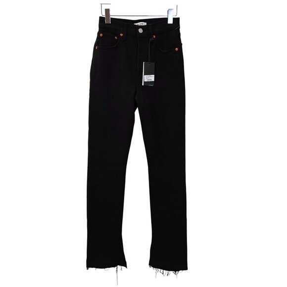 NWT Re/Done 70's High Rise Skinny Hidden Button Fly Boot Jeans Size 26 - Picture 1 of 9